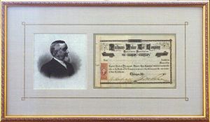 Pullman's Palace Car Co. - Framed Stock Certificate